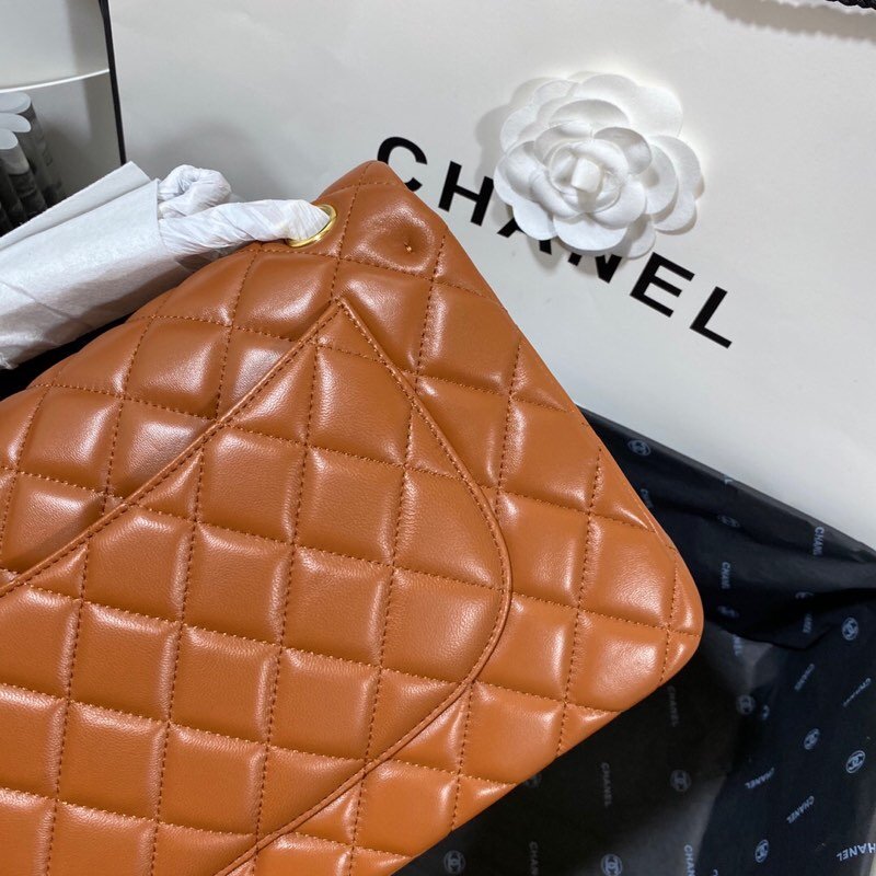 CHLLarge Classic Handbag Gold Hardware Brown For Women, Women’s Handbags, Shoulder Bags 11.8in/30cm