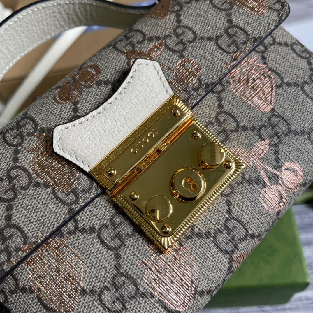 Glami Padlock Mini Bag Beige For Women, Women’s Bags 7in/18cm Glami