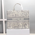 GLAMI MeGLAMIum Book Tote Bag By Maria Grazia Chiuri Grey For Women 14in/36cm CD M1296ZTDT_M932