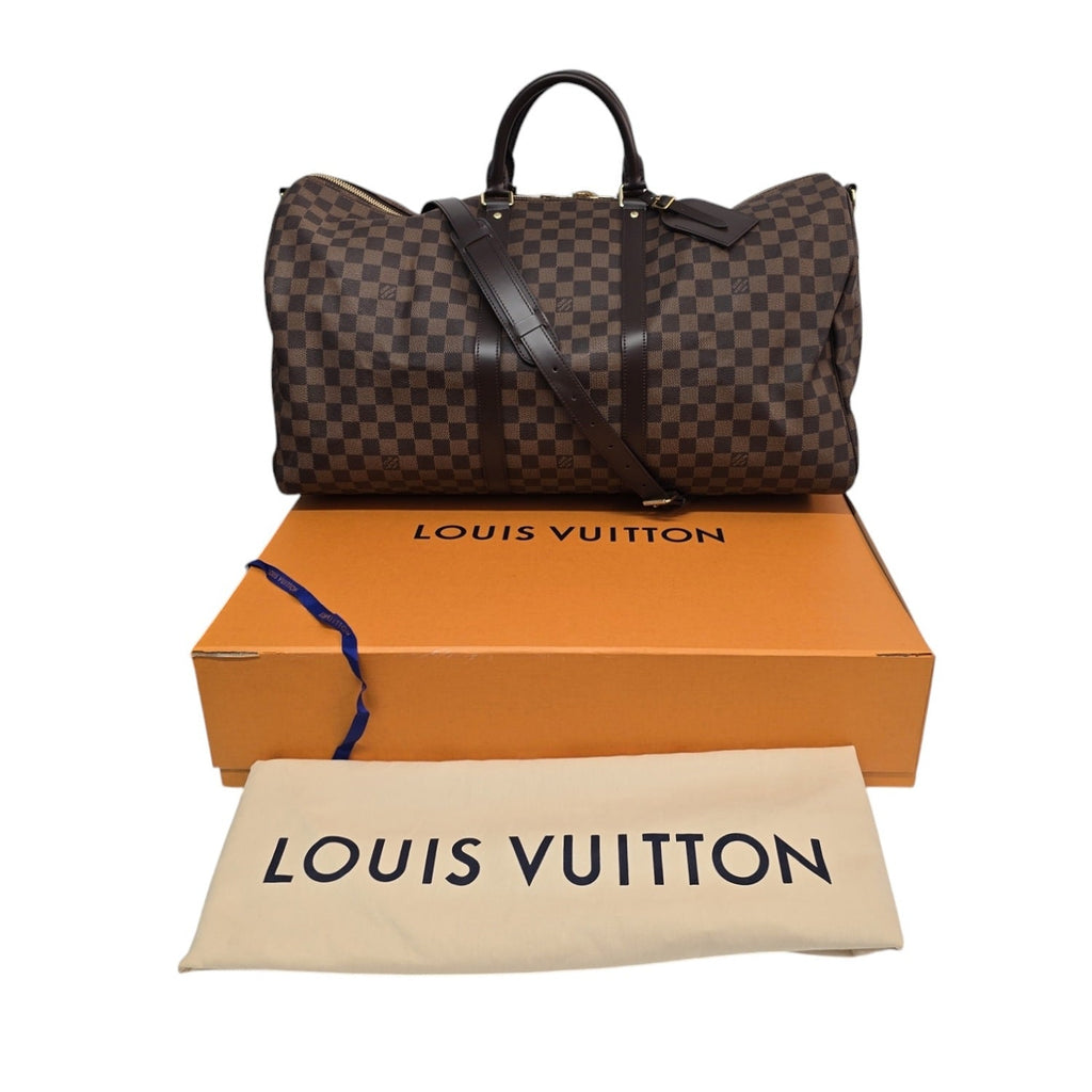 Louis Vuitton Damier Ebene Keepall Bandoulière 55 Duffel