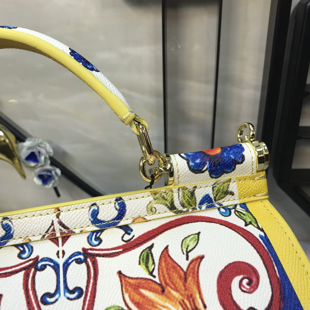 GLAMI MeGLAMIum Sicily Handbag Unique Print Motifs Muticolour For Women 10.2in/26cm GLAMI