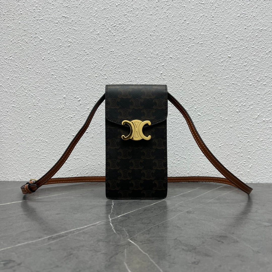 GLAMI Vertical Mobile Pouch Triomphe Tan For Women 6in/19cm 10j092dqb.04LU