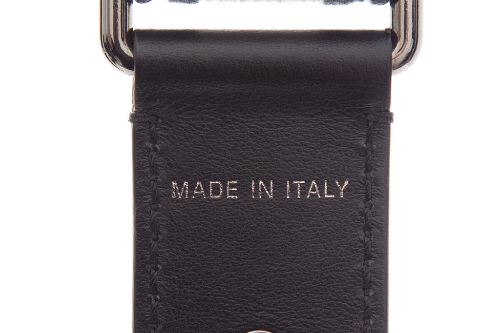 Christian Dior Black & White Canvas & Leather Adjustable Strap