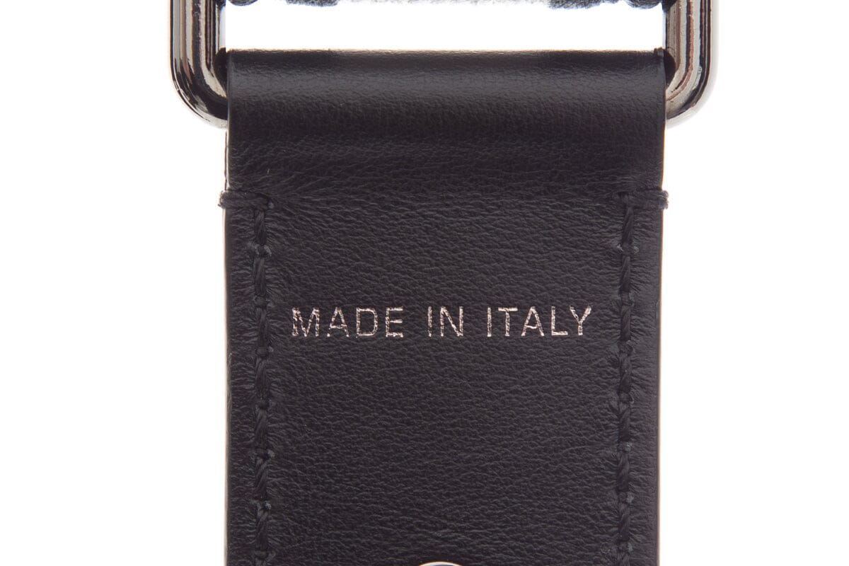 Christian Dior Black & White Canvas & Leather Adjustable Strap