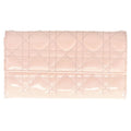 Dior Cannage Quilted Lady Dior Wallet in Pastel Pink Lambskin Leather