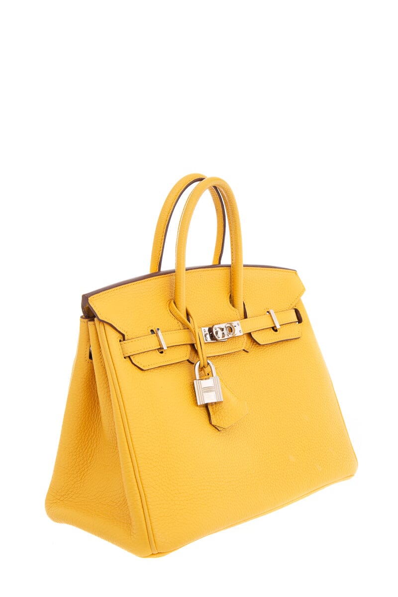 HermÃƒÆ’Ã‚Â¨s 2009 Jaune Ambre Togo Birkin 25 W/ Palladium HW