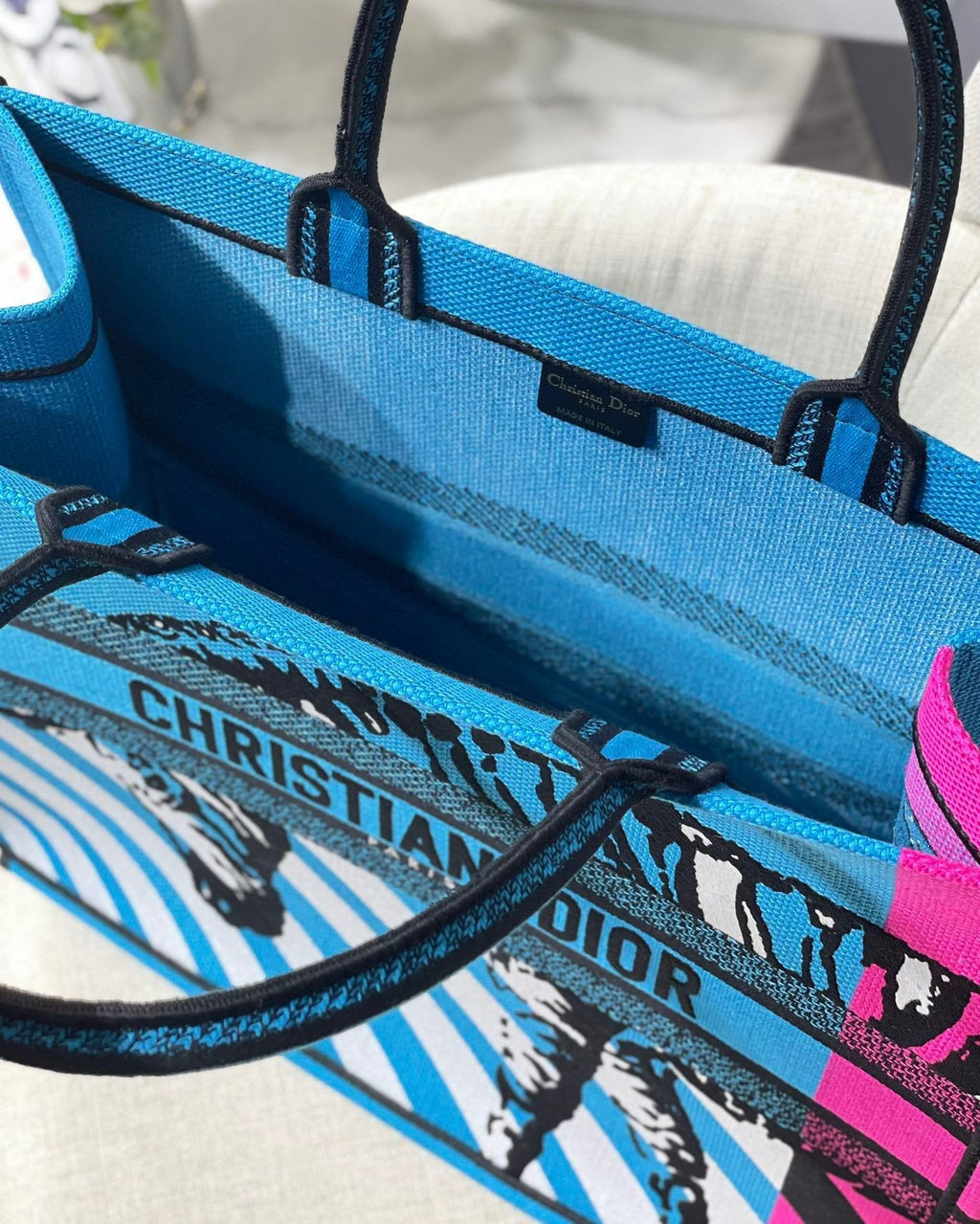 GLAMI Large Book Tote Blue And Pink, For Women, WomenÃ¢â‚¬â„¢s Handbags 16.5in/42cm CD