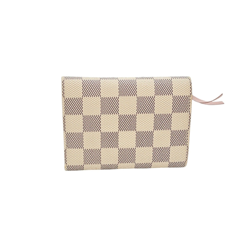 Louis Vuitton Damier Azur Victorine Rose Ballerine Wallet