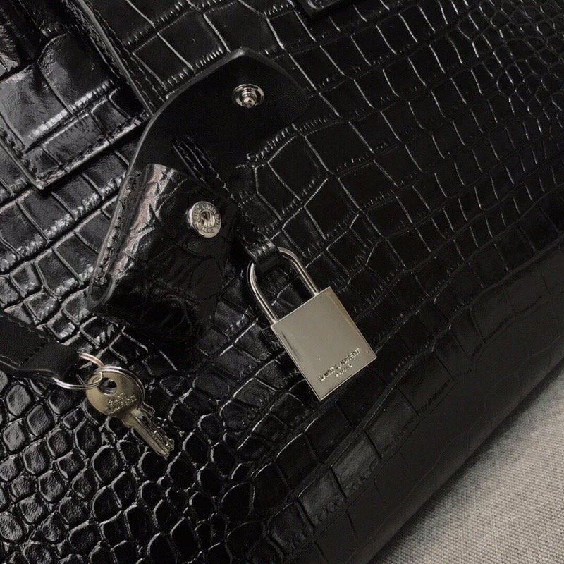 GLAMI Sac De Jour Small In Embossed CrocoGLAMIle Black For Women 12.5in/32cm YSLÃ‚Â  378299DND1N1000