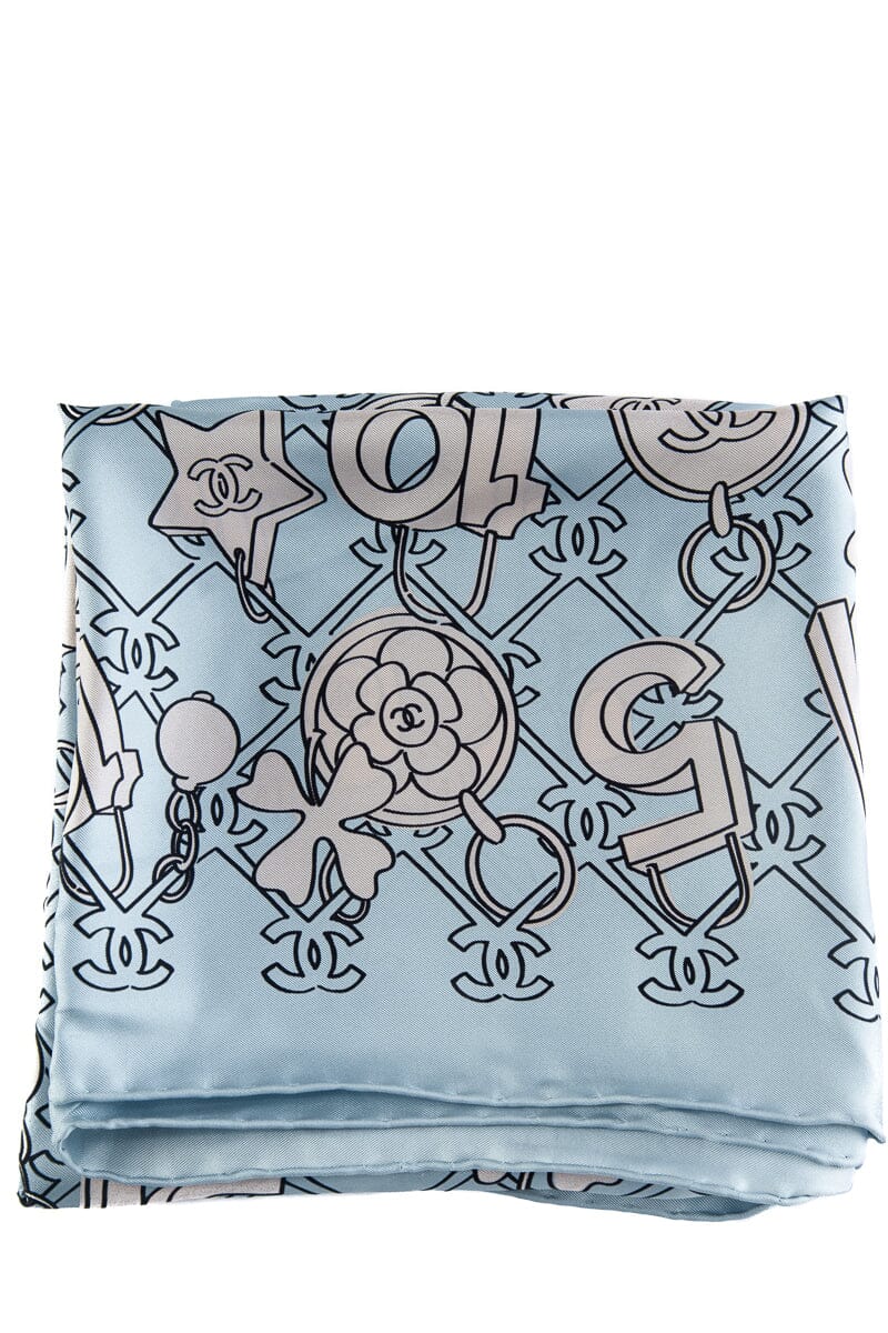 Chanel square Blue & White 31  Scarf