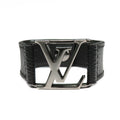 Louis Vuitton Hockenheim M6295E Monogram Eclipse Bracelet Size 19 Silver  Accessoires Small
