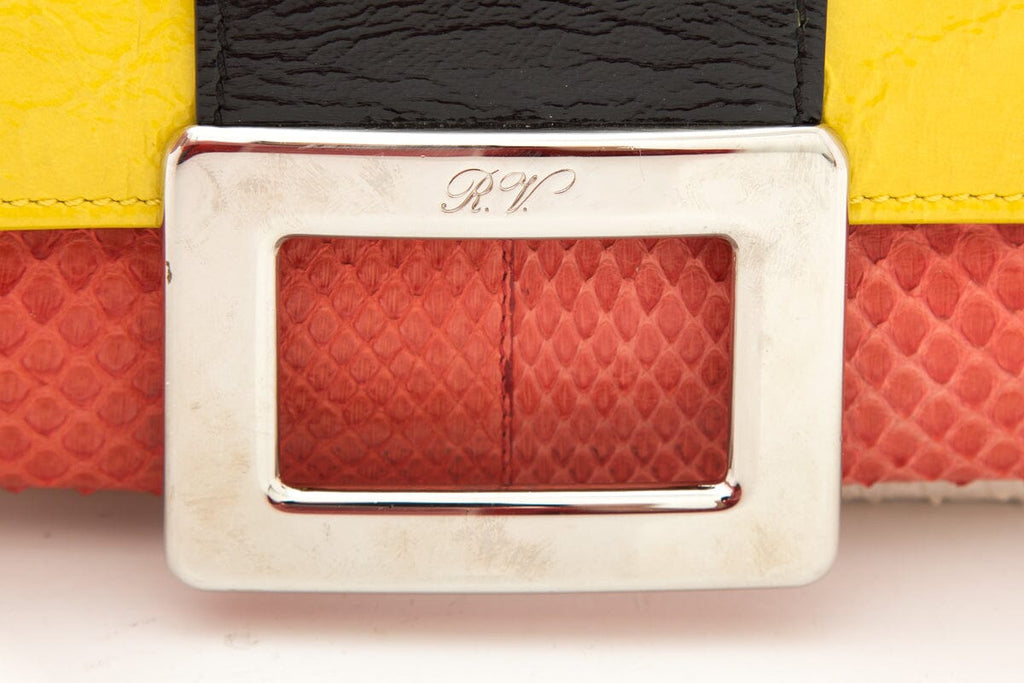 Roger Vivier Multi Colorblock Exotic Handbag