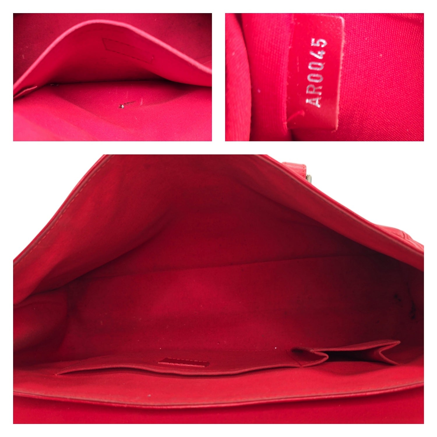 Louis Vuitton Vintage Red EPI Leather Segur MM Satchel