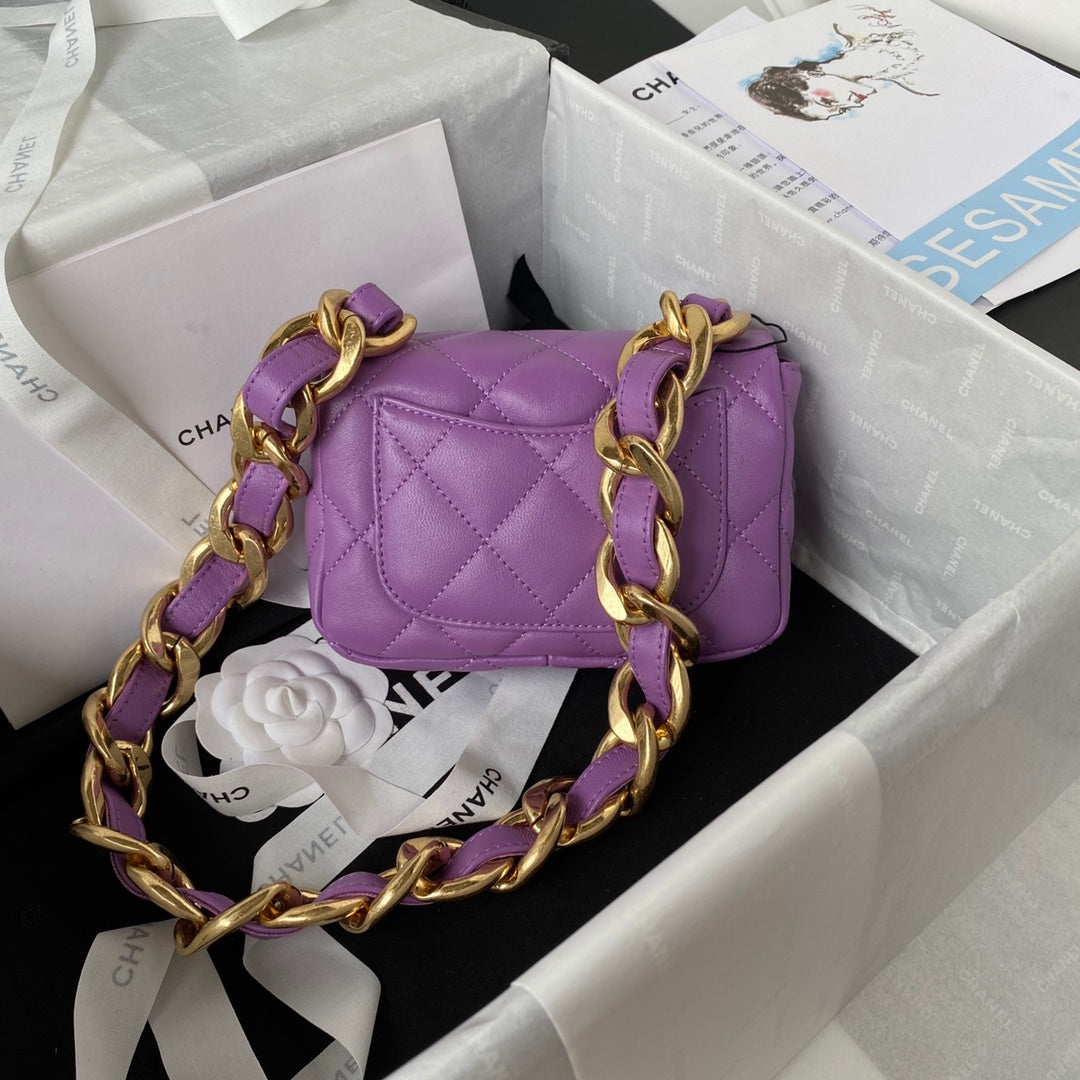 CHLMini GlamIap Bag Purple For Women Bags Shoulder And Crossbody Bags 6.6in/17cm AS3213