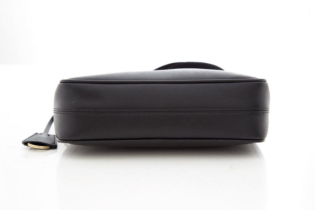 Prada Saffiano Lux Re-Edition 2005 Black Leather Handbag