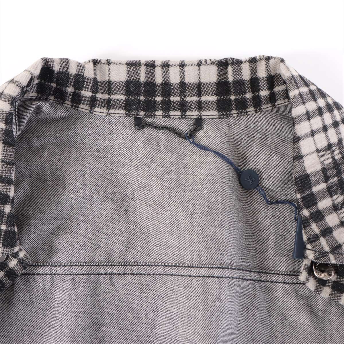 Louis Vuitton 23AW cotton jacket 48 men black x grey RM232 checklist