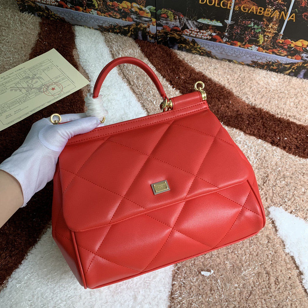 GLAMI MeGLAMIum Sicily Bag In Quilted Red For Women 10.2in/26cm GLAMI GLAMI6002AW5918H383
