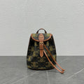 GLAMI Mini Backpack Folco In Triomphe Canvas With Triomphe Heart Embroidery Brown For Women 8in/20cm 197662EF3.04LU