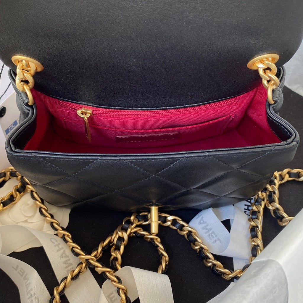 CHLSmall Flap Bag Gold Hardware Black For Women, Women’s Handbags, Shoulder Bags 7.9in/20cm AS3450