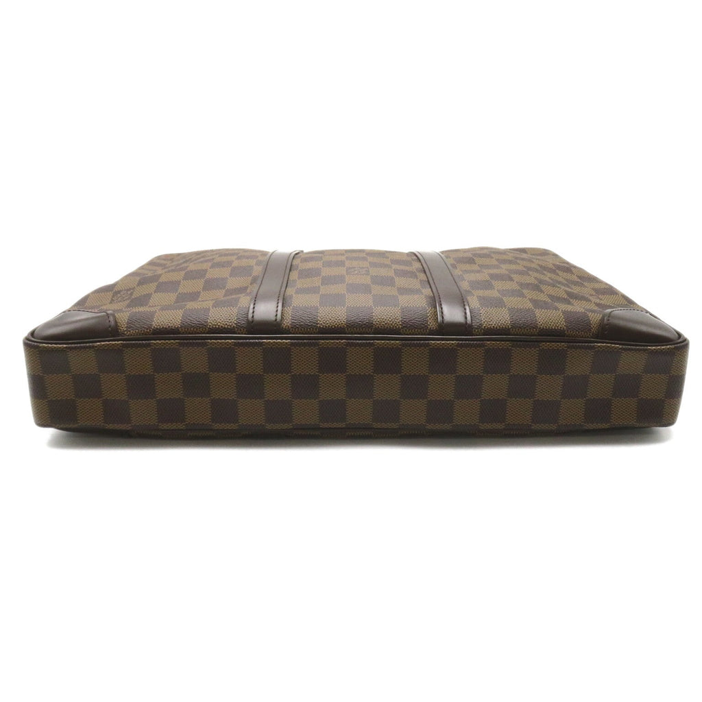 Louis Vuitton Louis Vuitton Porte Document Voyager Briefcase Business Bag PVC Coated Canvas Damier Men Brown N41124