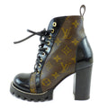 Louis Vuitton Short Boots 36 Size 22.5cm Equivalent Monogram Brown Black G  Side Faces  Shoes