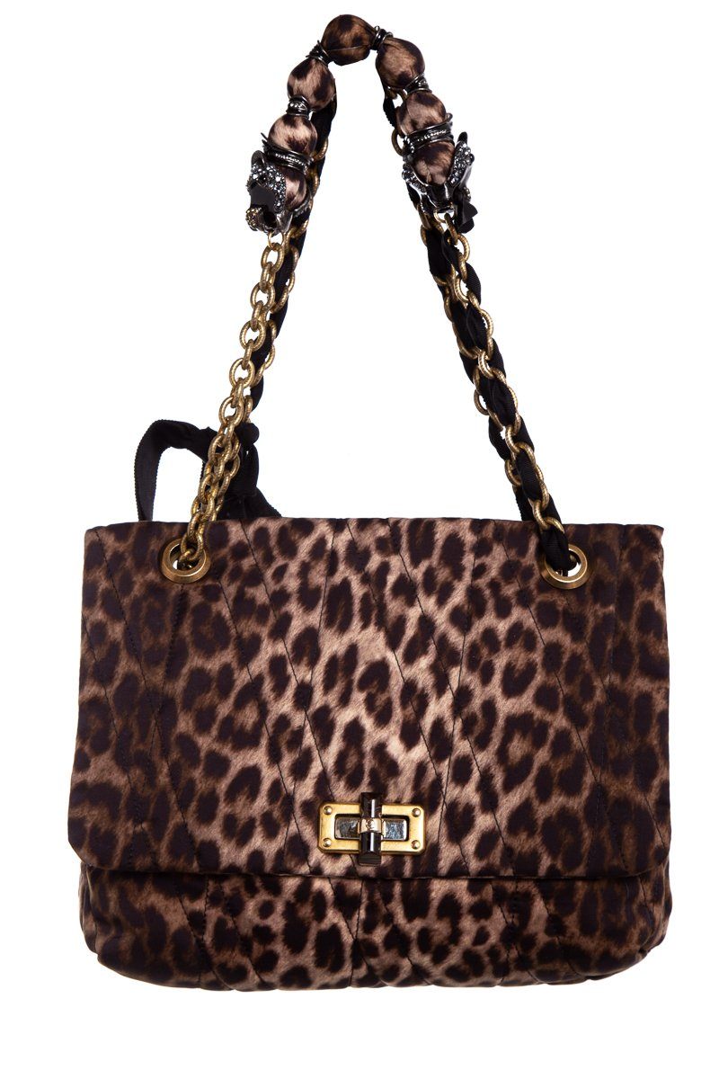 Lanvin Leopard Happy Shoulder Bag