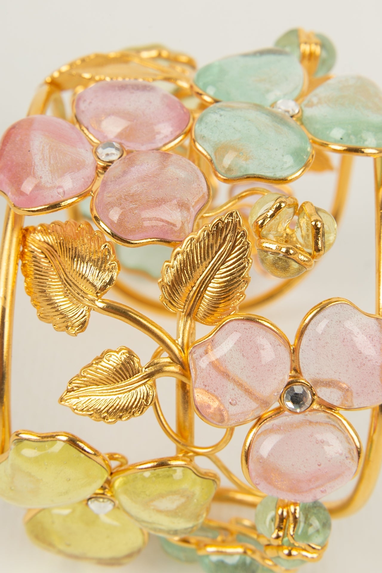 Bracelet manchette fleurs Augustine