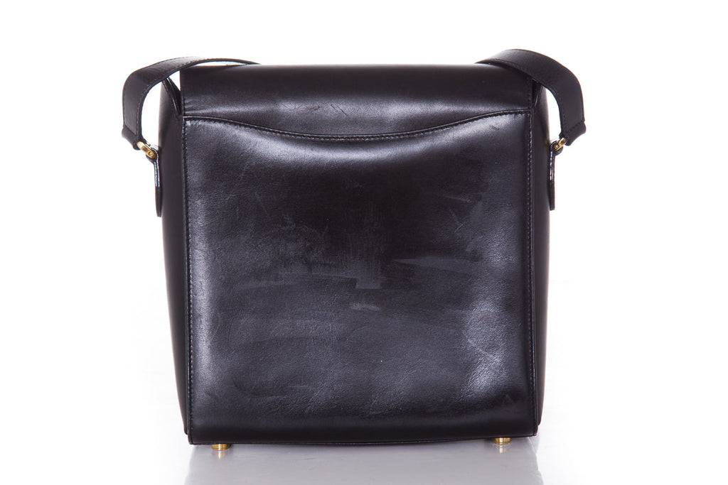 Salvatore Ferragamo Black Gancini Cross-Body