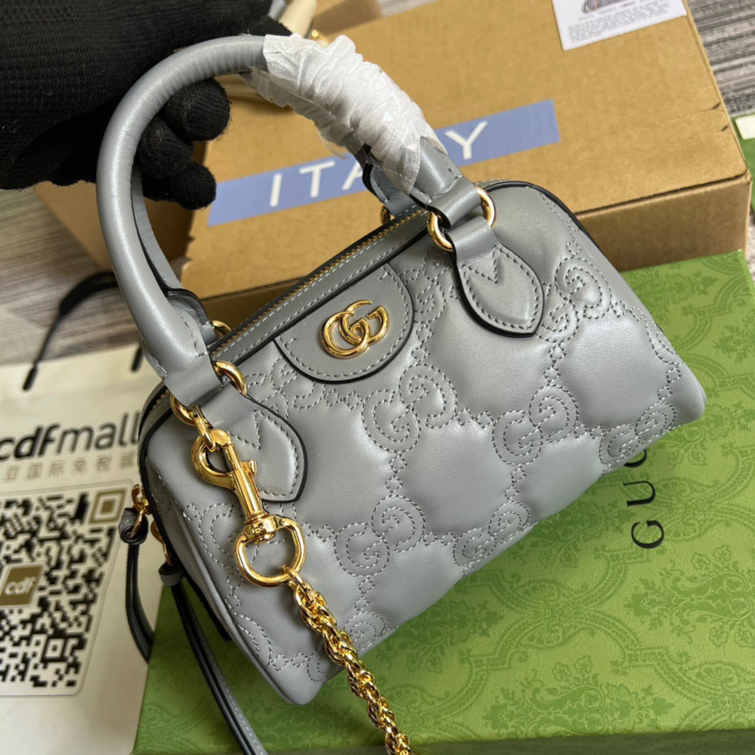 gg Matelasse Top Handle Bag Black For Women, Women’s Bags 7.5in/19cm gg ‎702251 UM8HG 1046