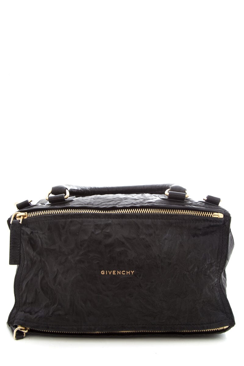 Givenchy "Pandora"  Medium Black Tumbled Leather Cross-Body
