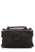Givenchy "Pandora"  Medium Black Tumbled Leather Cross-Body