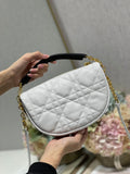 GLAMI Small Vibe Hobo Bag White Cannage, White Handbags, Crossbody Bags, 20cm CD M7200ONOA_M879