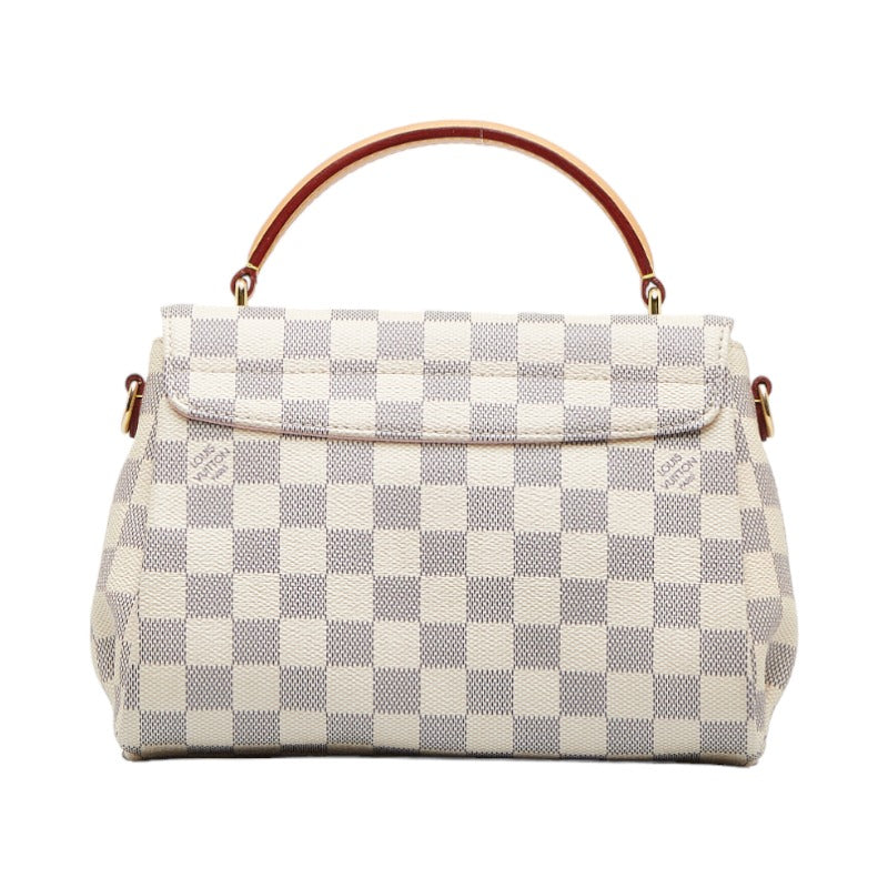 Louis Vuitton Damier Azur Handbag Shoulder Bag 2WAY N41581 White PVC Leather  Louis Vuitton