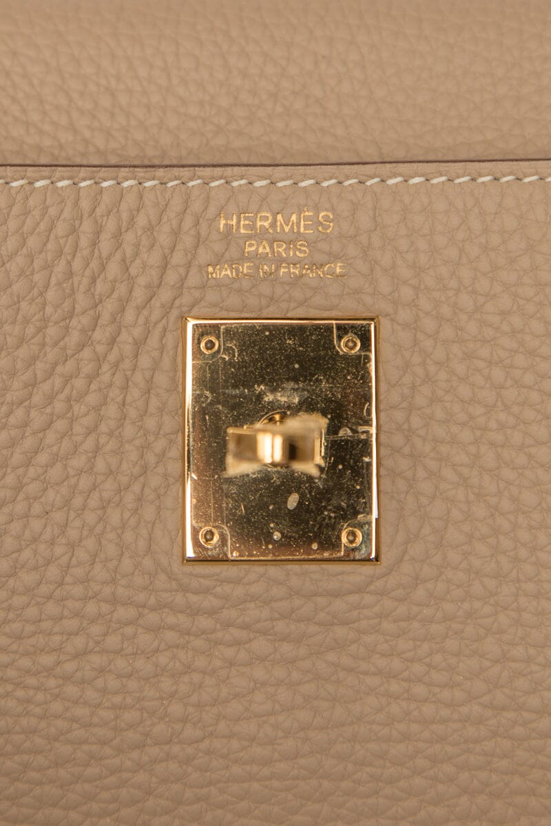 HermÃƒÆ’Ã‚Â¨s Argile Grain Kelly 35  Togo GHW  Handbag
