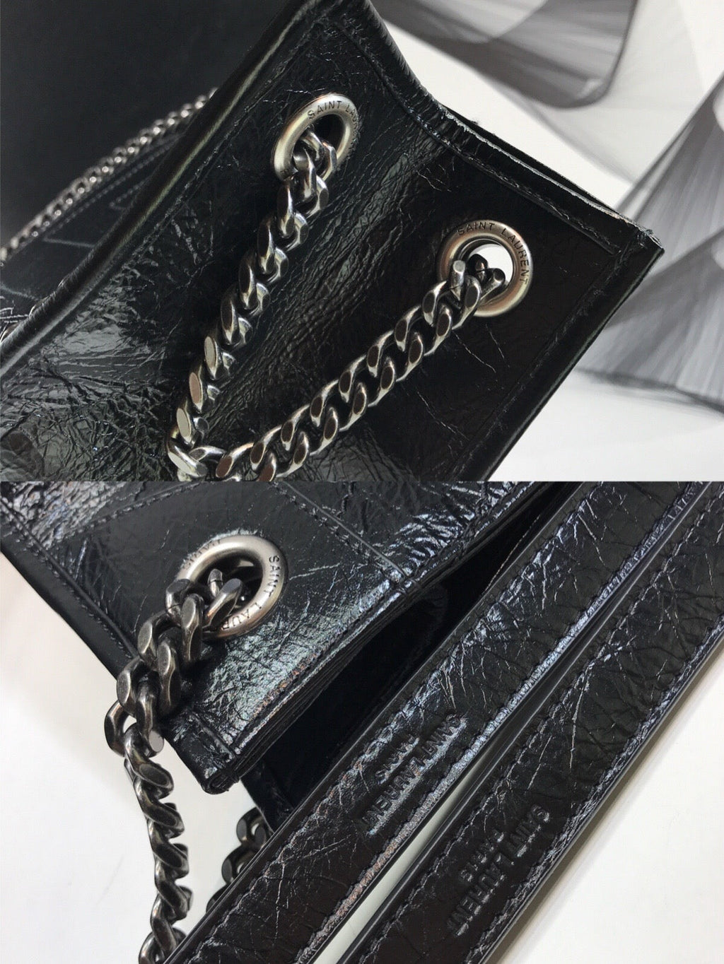 GLAMI Niki MeGLAMIum Shopping Bag Black For Women 12.6in/32cm YSLÃ‚Â 