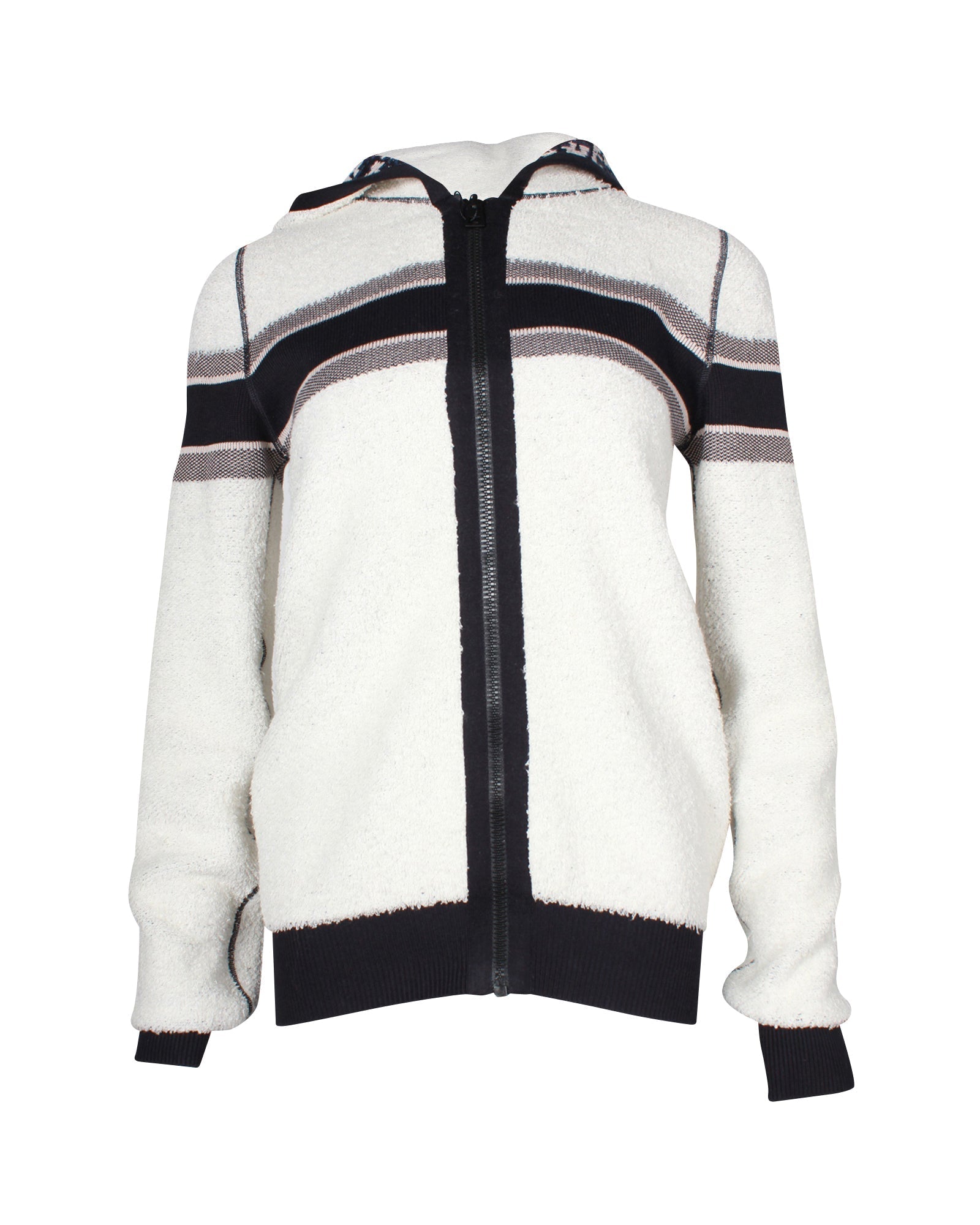Dior Reversible Zipped Cardigan with Hood in Multicolor Cashmere