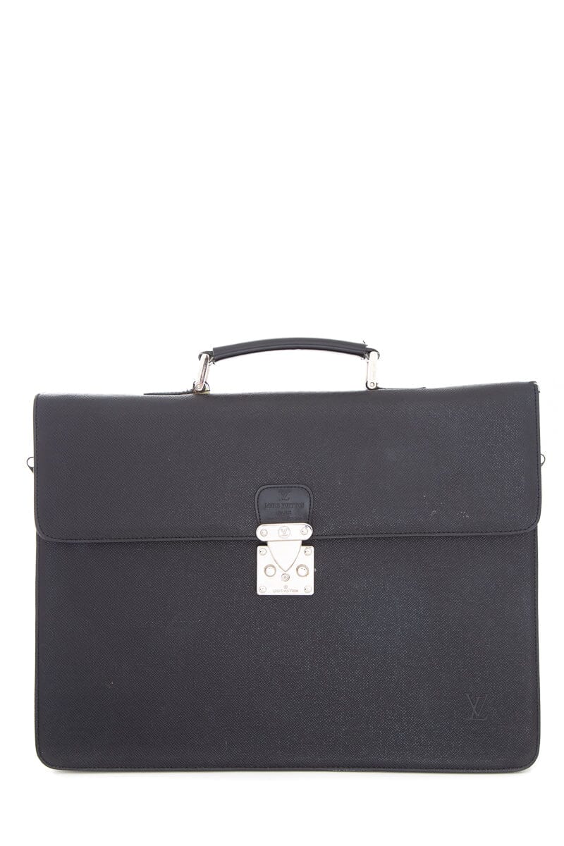 Louis Vuitton Black Taiga Porte-Documents Briefcase