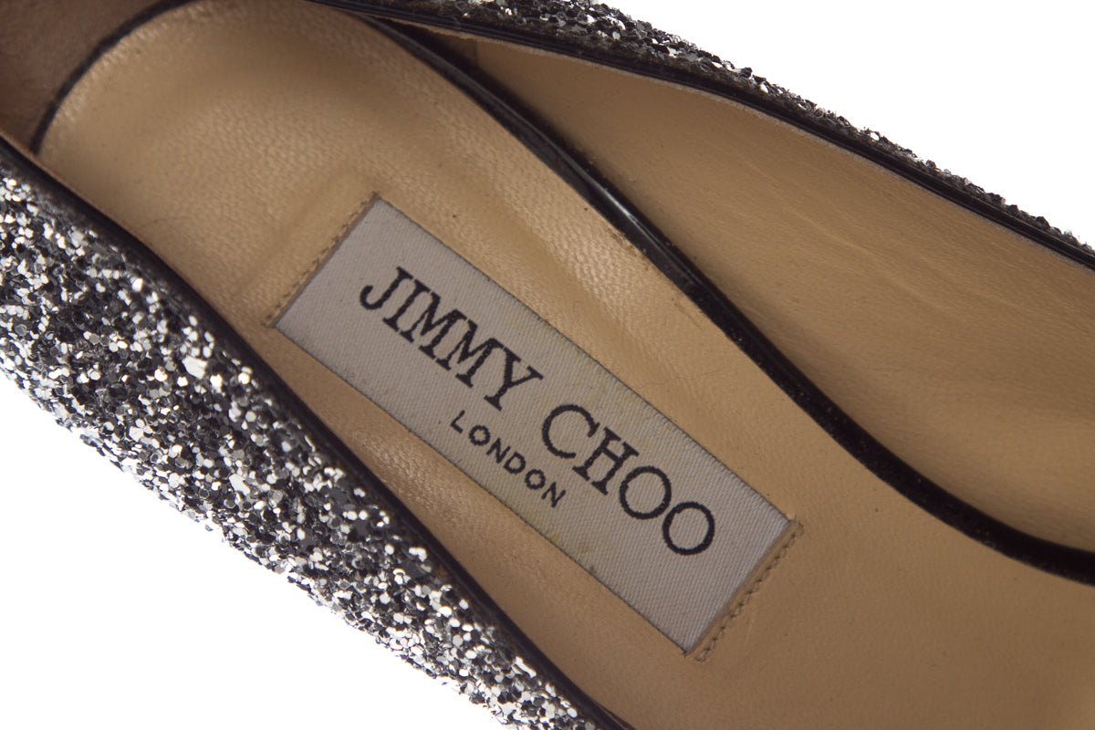 Jimmy Choo Black and Silver Pumps SZ 37