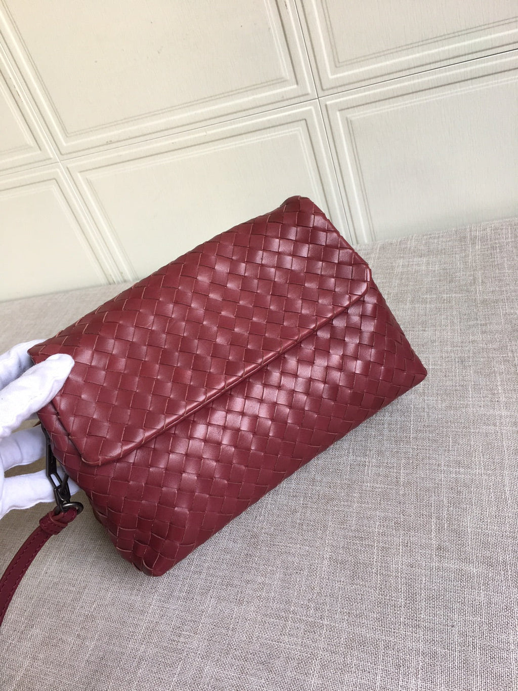 GLAMI Classic Intrecciato Red, For Women, WomenÃƒÂ¢Ã¢â€šÂ¬Ã¢â€žÂ¢s Bags 8.9in/22.5cm