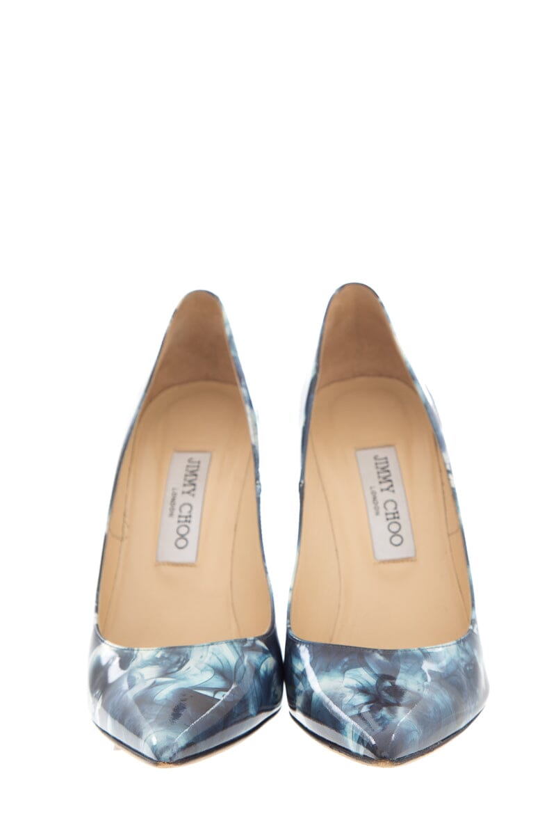 Jimmy Choo Blue & White Heels SZ 38.5