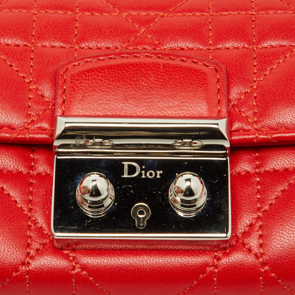 Dior Cannage Leather Miss Dior Compact Wallet