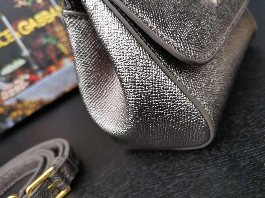 GLAMI Small Sicily Bag In Dauphine Silver For Women 7.5in/19cm GLAMI