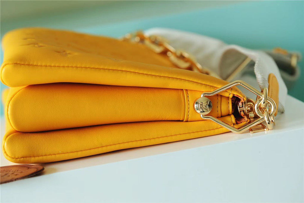 LV Coussin MM Monogram Yellow For Women, Women’s Handbags, Shoulder And Crossbody Bags 13.4in/34cm LV 