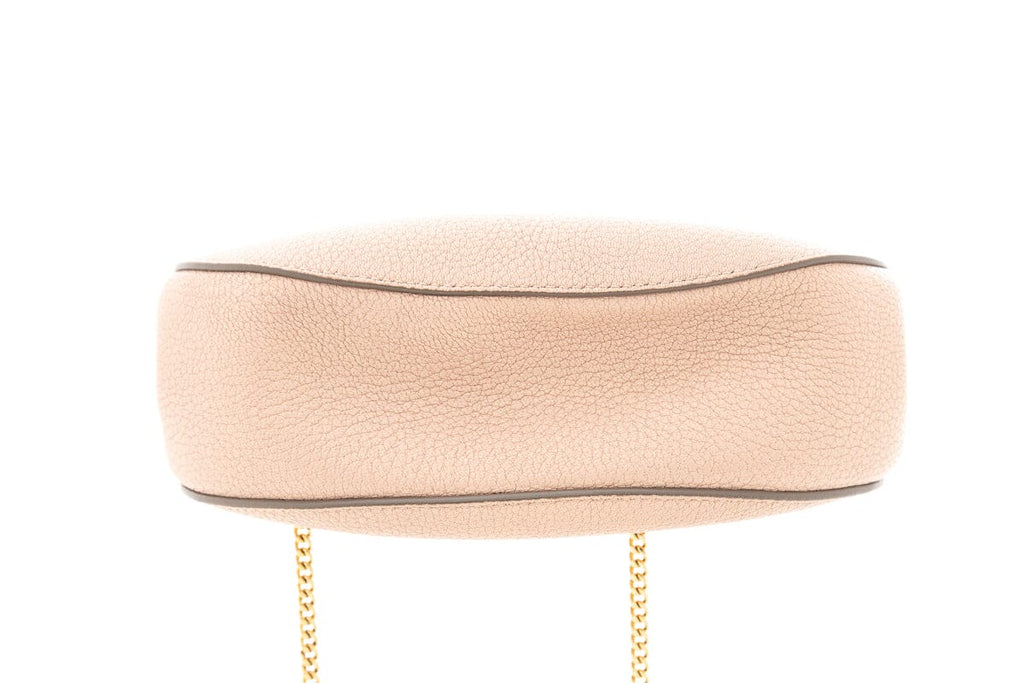 Chloe Pink Grained Lambskin Drew Shoulder Handbag