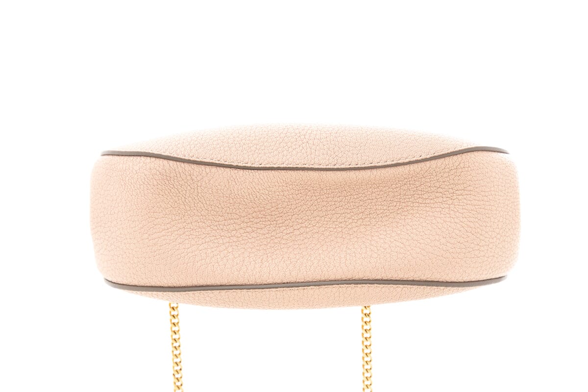 Chloe Pink Grained Lambskin Drew Shoulder Handbag