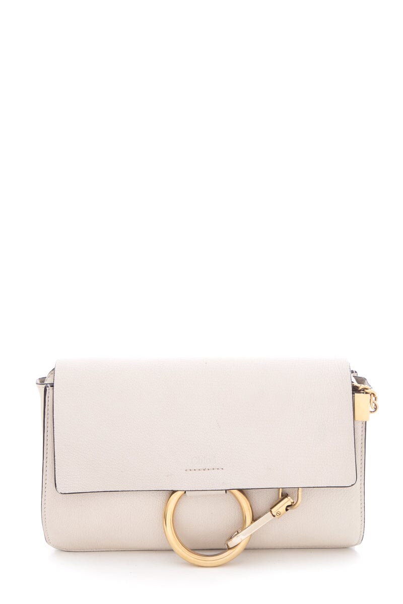 Chloe Cream Faye Small Leather Handbag