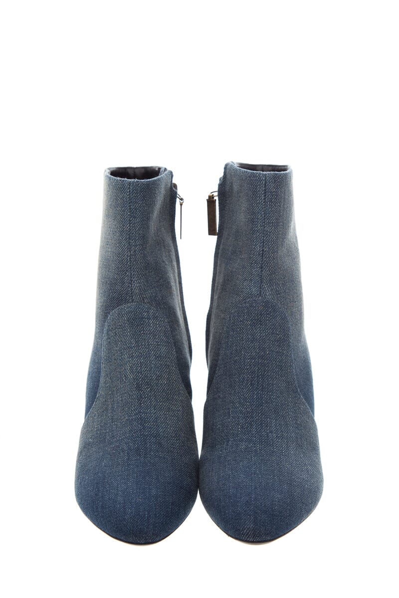 Saint Laurent Denim Heel Booties SZ 38