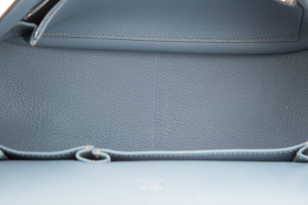HermÃƒÆ’Ã‚Â¨s Jypsiere 28cm Clemence in Blue Jean Cross-Body