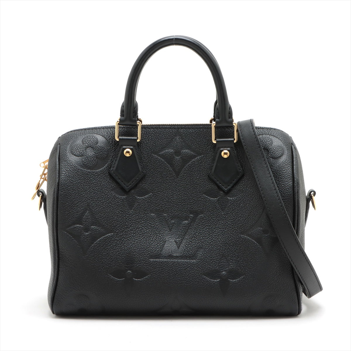 Louis Vuitton Noir Monogram Empreinte Leather Speedy Bandouliere 25 [Clearance Sale]