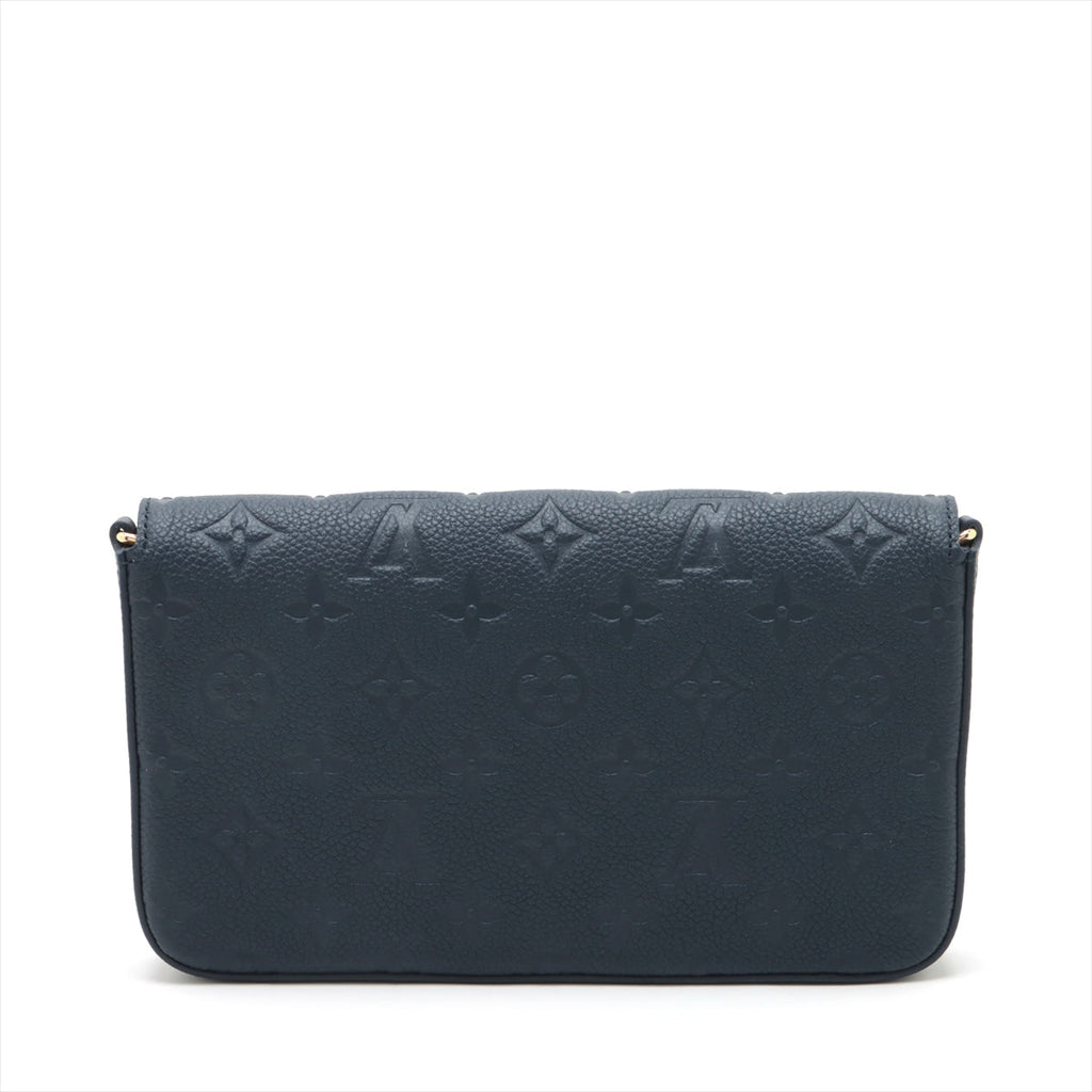Louis Vuitton Navy Monogram Empreinte Leather Felicie Pochette [Clearance Sale]